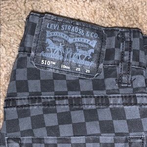 levi checkered jeans